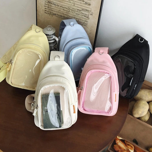 Ita Bag Aesthetic K-Pop – Mochila Transparente para Pins, Photocards y Plushies ✨