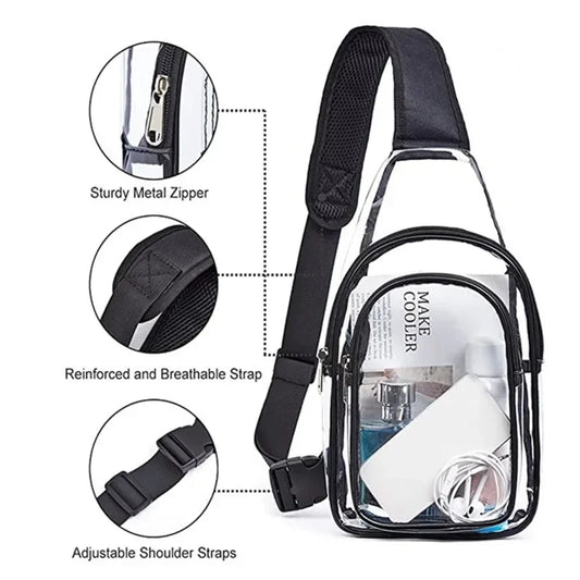 Mini Bag Transparente Aesthetic – Ideal para Conciertos y Festivales ✨